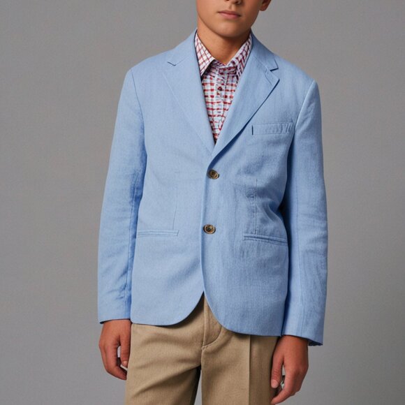 Janie and Jack Other - Kid's Janie and Jack Light Blue Oxford Cotton Blazer NWT Size 10